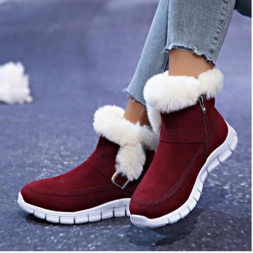 Snow Women Boots Soft Women's Boots Platform Ladies Shoes Fur Keep Warm Boots Ladies New Plus Size Botas Mujer Winter Shoes