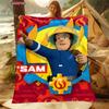 Cartoon Animation Theme Blanket Fireman S-Sam Print Blanket Home Travel Blanket Sofa Bedding Cover Blankets Gift for Boys Girls