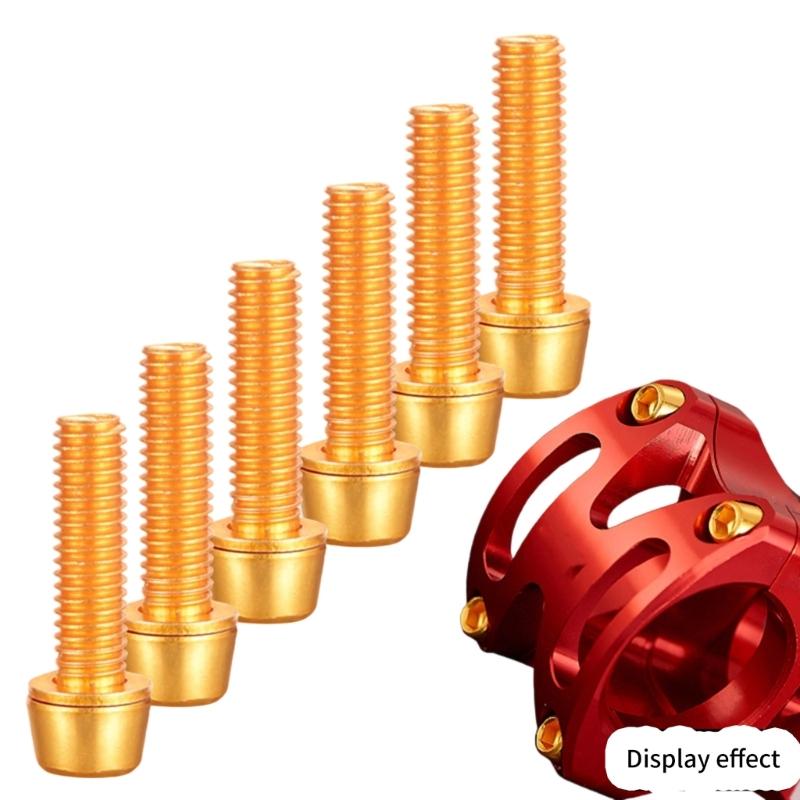 6pack Bike Brake Calipers Bolts Stainless Steel Screw Calipers Screws Retainers for Accessory Mounting