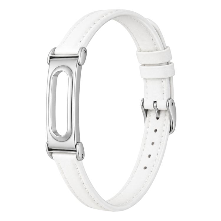 Cinturino Sottile in Ecopelle PU con Custodia Metallica Integrata, Elegante Braccialetto di Ricambio da Donna per Google Fitbit Air