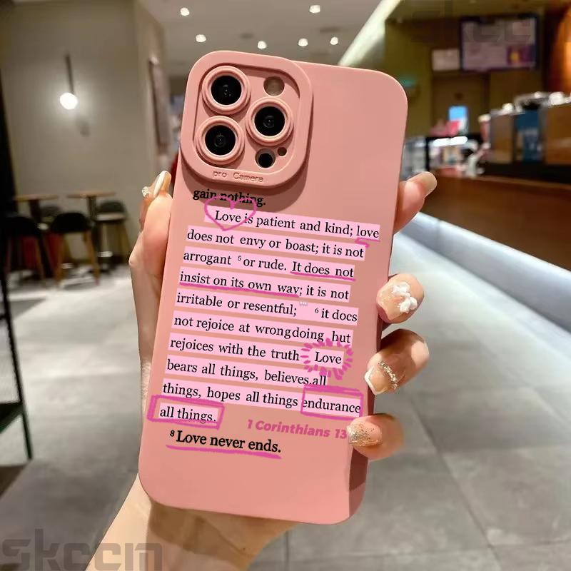 Poem Of Love Silicone Phone Case For Samsung Galaxy S25 Ultra S24 Plus S23 S22 S21 S20 FE A15 A35 A54 A55 Candy Soft Cover