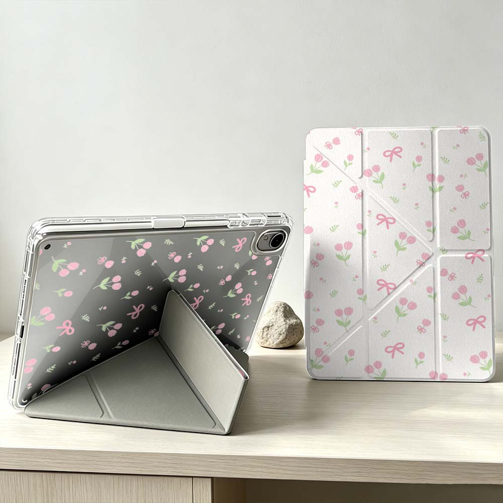 Pink Flower Bow Pattern For Huawei MatePad Pro SE Air 12X Honor Pad 9 V9 GT X9a X9 Foldable 3Y Tablet Case Soft