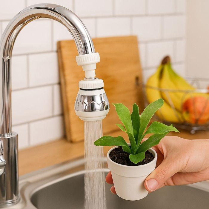 360° Faucet Aerator Chrome White – Water Saving &; Filtration