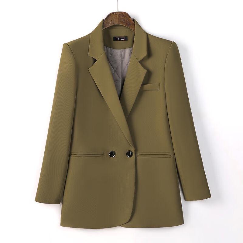 Tluoman Women's Loose-Fit Padded Winter Blazer