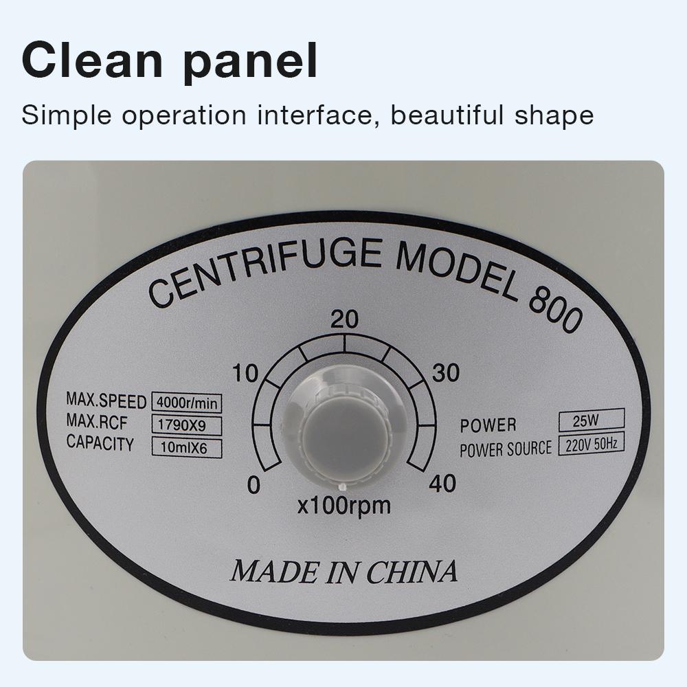 Desktop Lab Centrifuge Without/With Timing Prp Plasma Medical Adjustable Speed Centrifuge 10ml*6 Centrifuge Tube 220V EU Plug