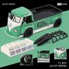 DDM Volkswagen T1 Transporter Bus Modified Simulation Diecast & Toy Vehicles Sounds & Light Pull Back Car 1:32 Alloy Model