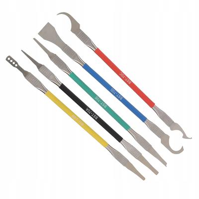 Set of 6 Cleaning and Prying Tools – Metal, Flexible | 10 Different Tips | Double-Sided Tools