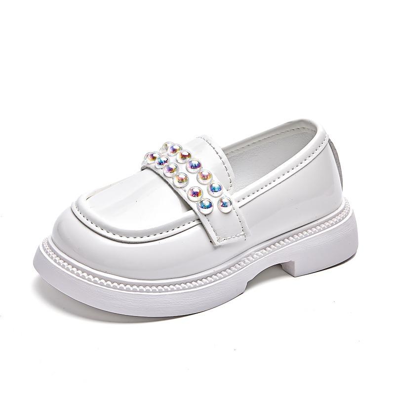 Girls' Leather Shoes Spring New Arrivals, Children's Performance Shoes, British-style Anti-slip Black Princess Shoes for Toddlers and Girls.