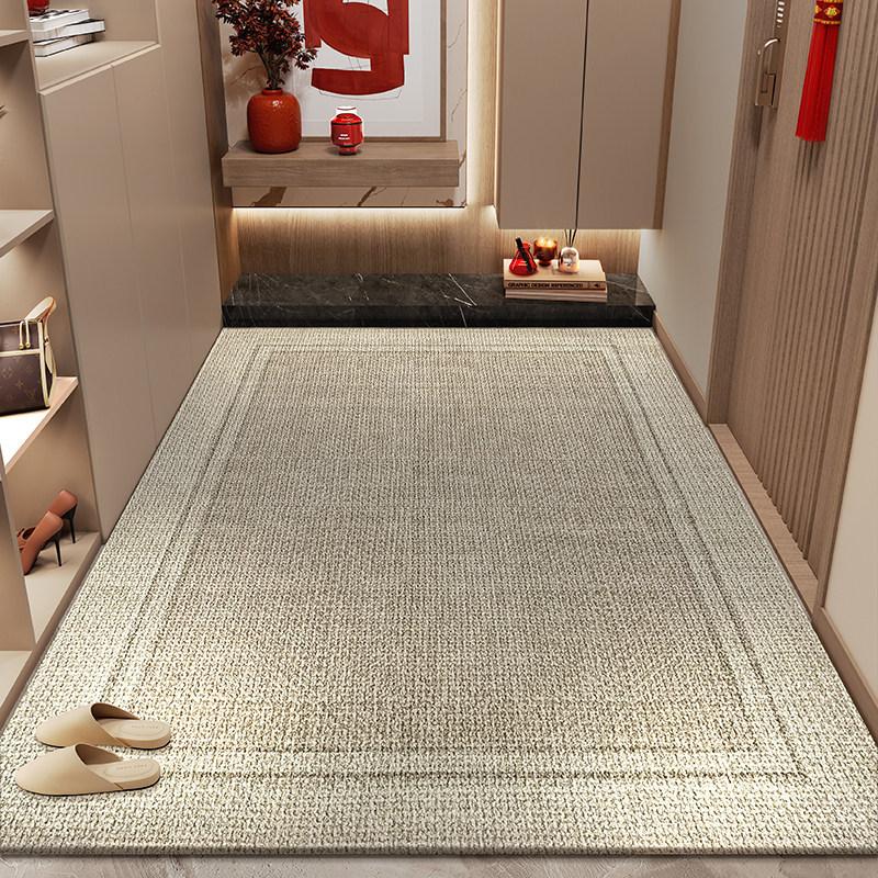 Red Plush Carpet Door Mat Non Slip Cuttable Welcome Doormat For Home Entryway Entrance Porch High End Festive Floor Mat