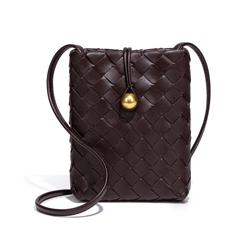 JMG Bags Modieus Mini Verticaal Geweven Telefoontasje, Retro en Veelzijdig Crossbody Muntzakje, Niche Kwaliteit en Trendy Dames Schoudertas