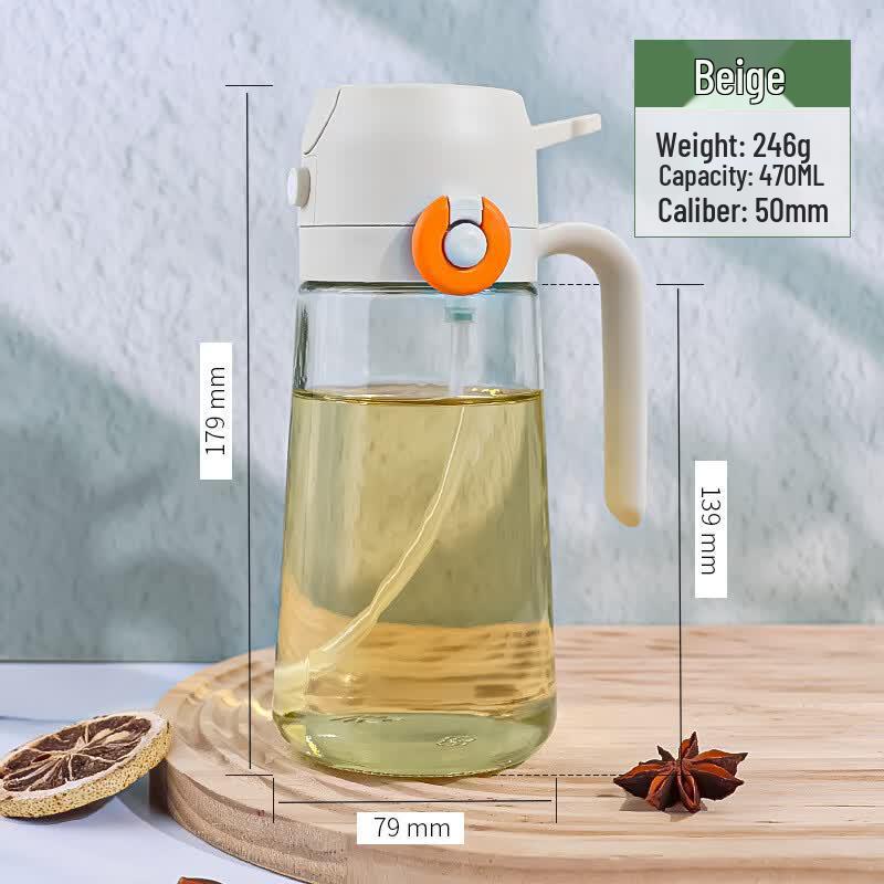 Oeny Glass Oil Sprayer & Pourer Bottle 470ml
