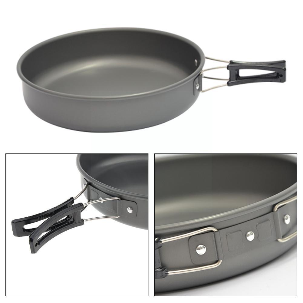 Ultra-light Aluminum Alloy Camping Cookware Utensils Tableware Cooking Outdoor Teapot Pot Frying Picnic Kettle Pan