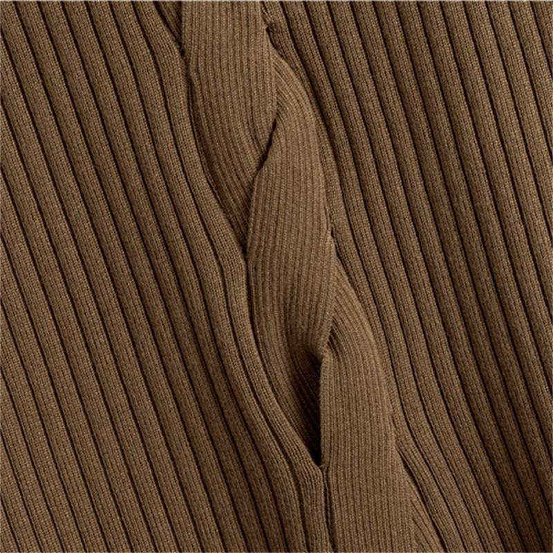 Dámský jarní a podzimní ležérní oblek Dlouhý svetr sako Kalhoty se širokými nohavicemi Pletená dvoudílná sada