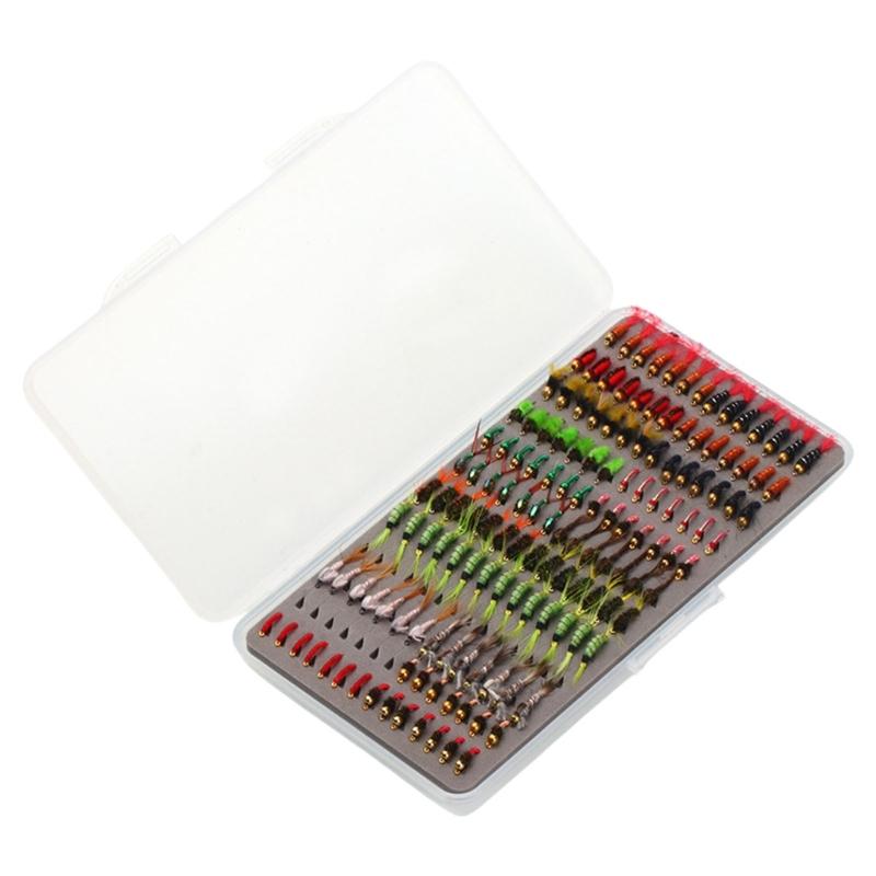 Реалистичный набор мягких резиновых рыболовных приманок с прозрачным ящиком для хранения для пресноводной нахлыстовой рыбалки 1