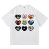 Love 2025 Summer Pure Cotton Men S and Women S 2D Style Graffiti Picture Print Trendy T-shirt Tops with Multiple Styles