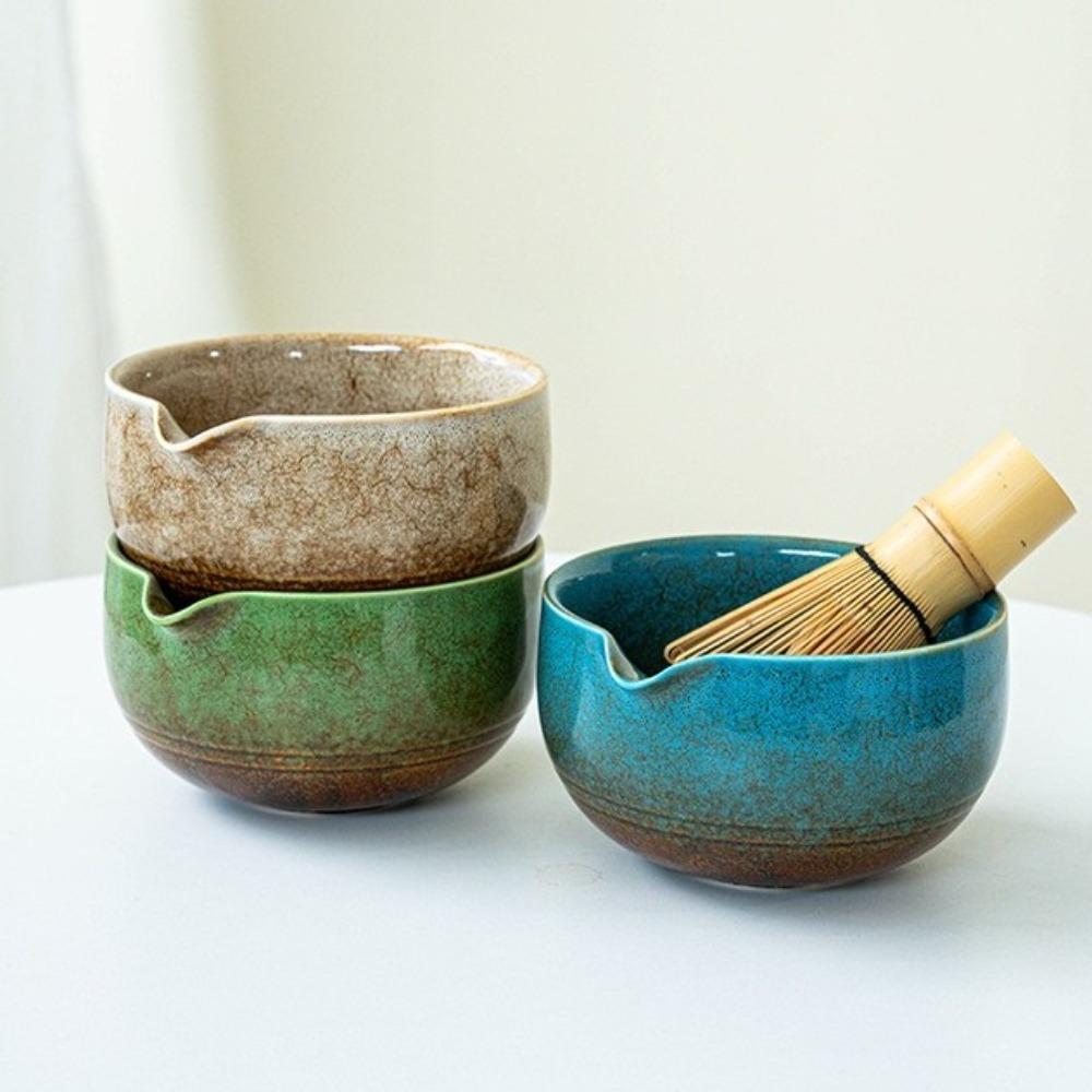 Juego de Té Matcha de Cerámica de Bambú de 7 Piezas Reutilizable Chasen Japonés Batidor de Matcha Japonés Herramientas para Hacer Té