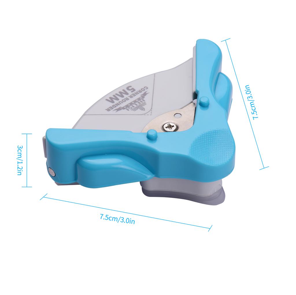 JIELISI Arrotondatrice Angoli Portatile R5 Taglierina Angoli Arrotondati 5mm per Cartoncino Foto Inviti Buste per Laminazione