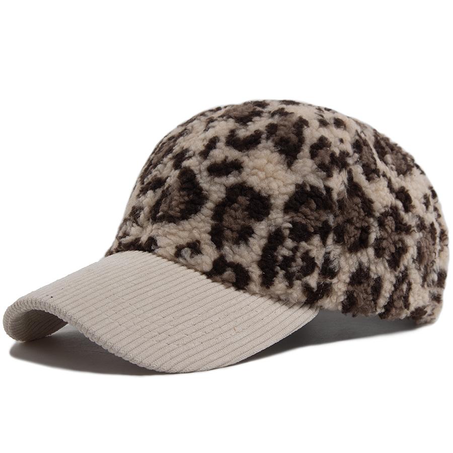 

Corduroy Leopard Baseball Cap Women Winter Warm Snapback Casual Autumn Vintage Hat Fashion Men Female Caps Girls Adjustable Adjustable