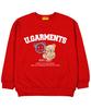 UNION GARMENTS Artbear French Terry Oversized Sweatshirt Red
