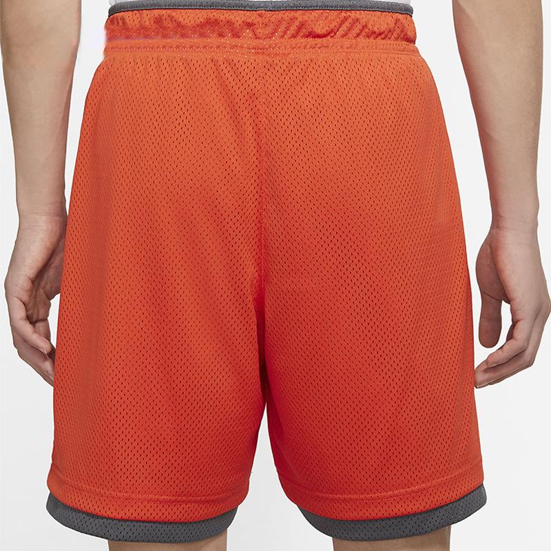 Jordan Mesh Breathable Basketball Shorts Men Bottoms Orange DX6601-869