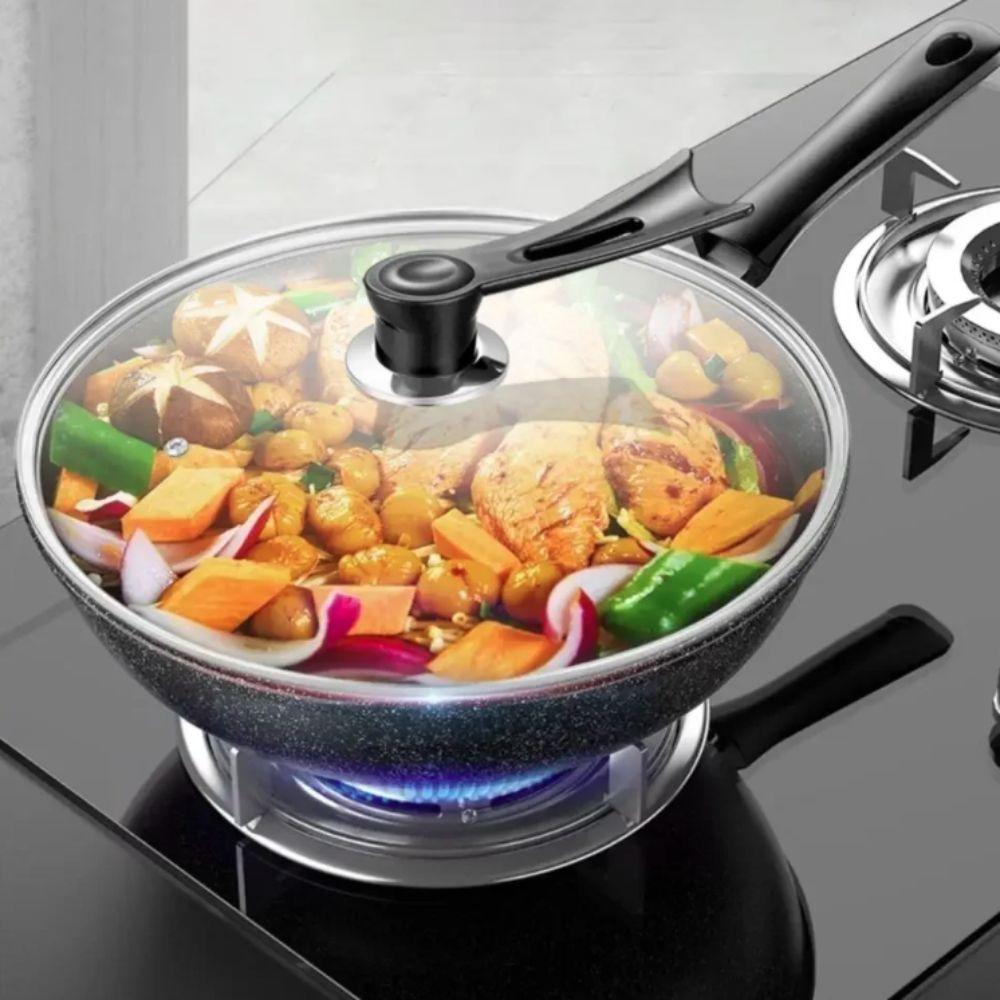 Non-Stick Frying Pan Universal Wok Lightweight Stir-Fry Pan  Cooking