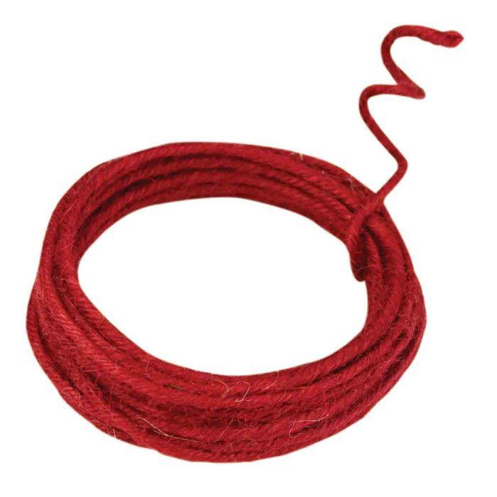 Cordon de jute armée bordeaux 0,2 cm x 3 m
