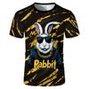 Round Neck Tie-dye Animal Pattern 3D Printed Fashionable Short Sleeved Men's T-shirts - Medium Stretch Polyester Fabric Summer Relaxed Fit Clothing