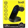 Chargeur Sans Fil - BUDI - 3W1 - 15W - USB - Noir