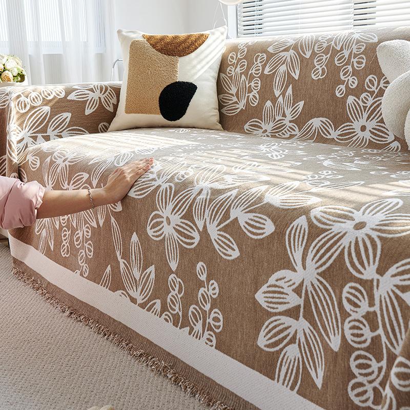 

Скандинавский свет синели Роскошный и простой диван Полностью покрытое полотенце Four Seasons Универсальное нескользящее покрытие с высокой чувствительностью и защитой от царапин Полностью покрытое 180-130