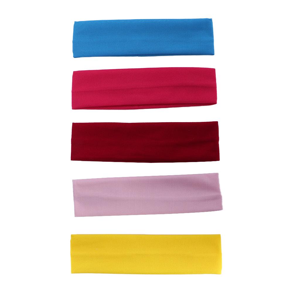 Men Women Fitness Bandage Headscarf Turban Running Hair Bands Sweatband Elastic Yoga Headband
