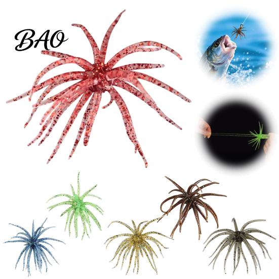 Tear Resistant Soft Baits 2Pcs Bionic Sea Urchin Lure, 11cm/10g Floating Topwater Artificial Bait Bait, Fuzzy Lure for Freshwater Saltwater