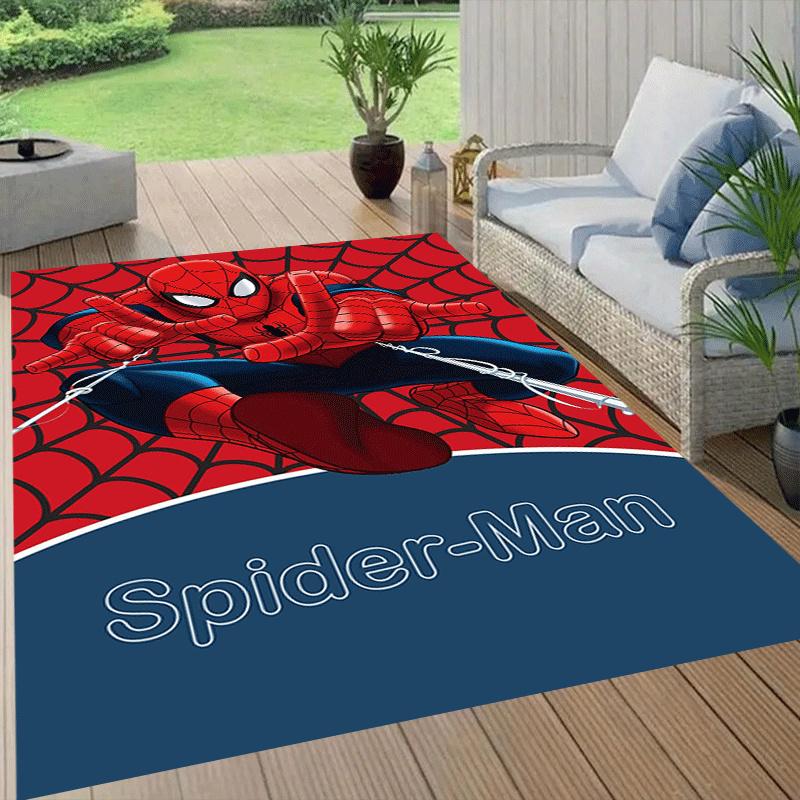 1pc Spider-Man Pattern Area Rug Soft Flannel Floor Mat for Living Room,Office,Bedroom and Carpet