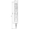 Dekoration Solarleuchte GALIX G4465 - 20 Lumen - Zum Schrauben oder Stecken - H70cm - Warmweiß