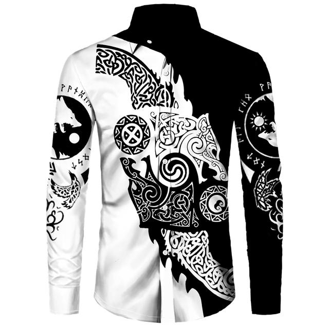 Мужские рубашки с 3D принтом Cool Wolf — фото 6