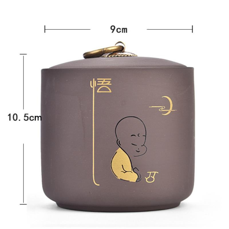 Purple Clay Tea Caddies Pu'er Tea Tin Household Sealed Jar Kitchen Dried Fruit Food Moisture-proof Storage Cans Tea Storage Tank