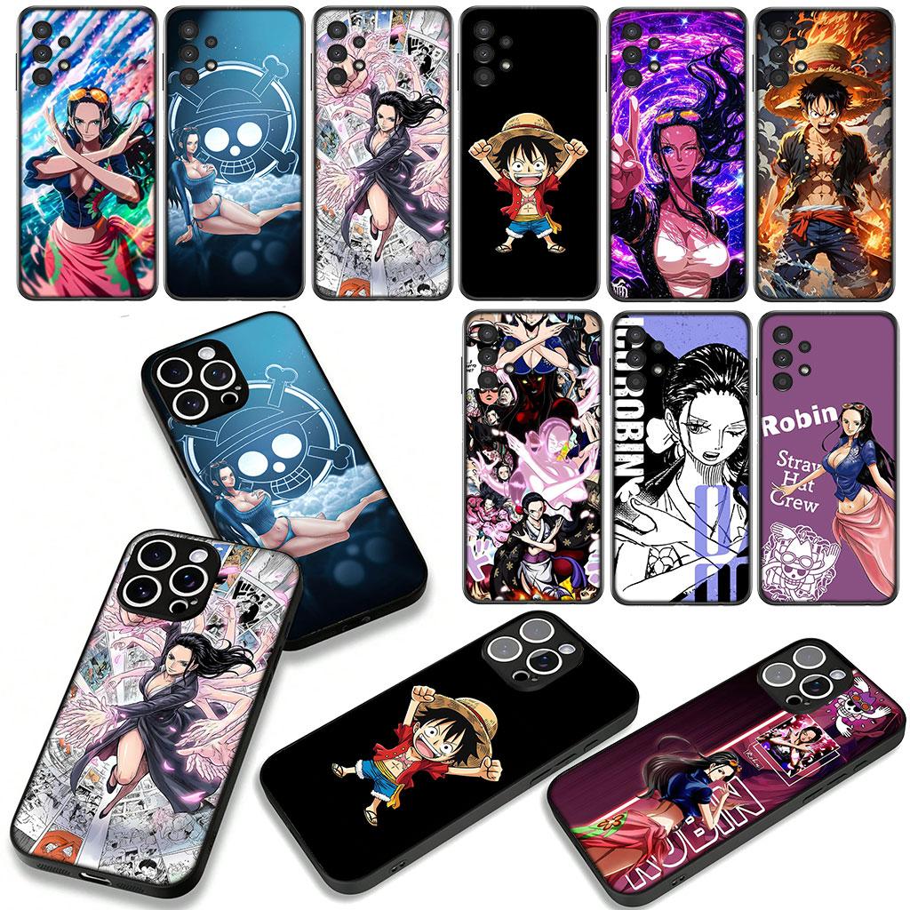 Cover for Samsung Galaxy A36 A17 A26 A07 A35 A54 A53 A13 A33 A34 S8 S9 S20 S21 FE S10 Plus Phone Case Luffy One Piece Nico Robin