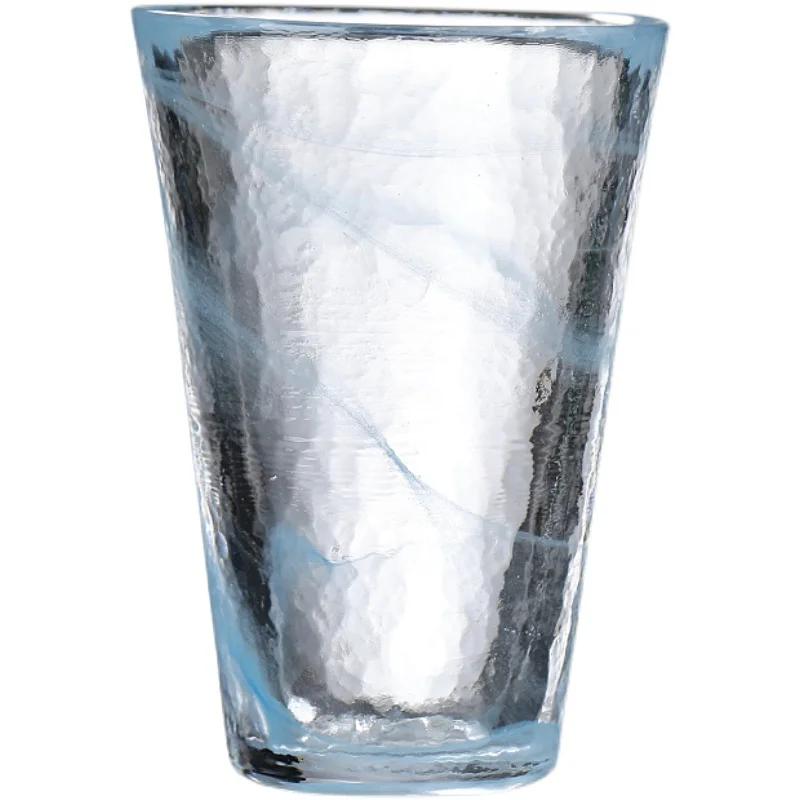 Japanese Household Japanese Style Handmade Smudge Cloud Hammer Pattern Glass Water Glass Wine Glass Teacup 1PC