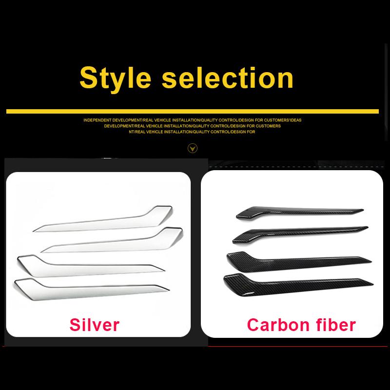 For Toyota RAV4 XA50    2022 Interior Car Door Armrest Frame Strips Decoration Cover Trim Carbon Fiber Accessories