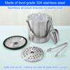 2L Ice Bucket with Handle Double Wall Insulated Ice Buckets Container Stainless Steel Ice Cube Bucket for Cocktail Bar Parties