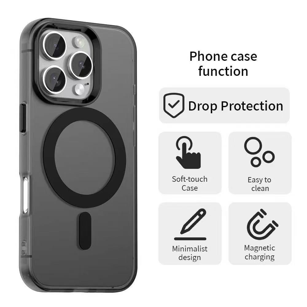 

Розкішний Магнітний Матовий Захисний Чохол Військового Рівня Для iPhone16E 15 14 13 12 11 16Pro Max Plus Для Magsafe Рамка Камери Жорстка Кришка For iPhone 13 Pro