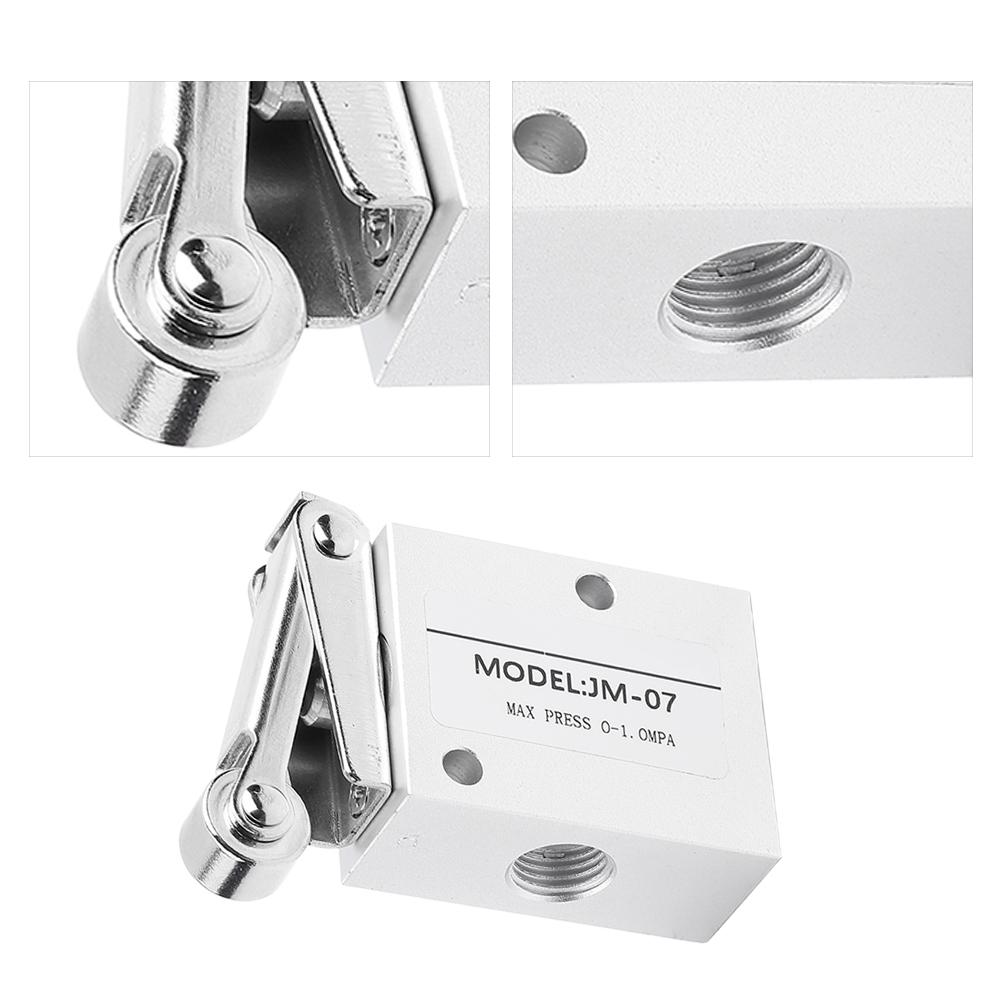 PT 14 Thread Roller Type Mechanical Pneumatic Valve 2 Position 3 Way