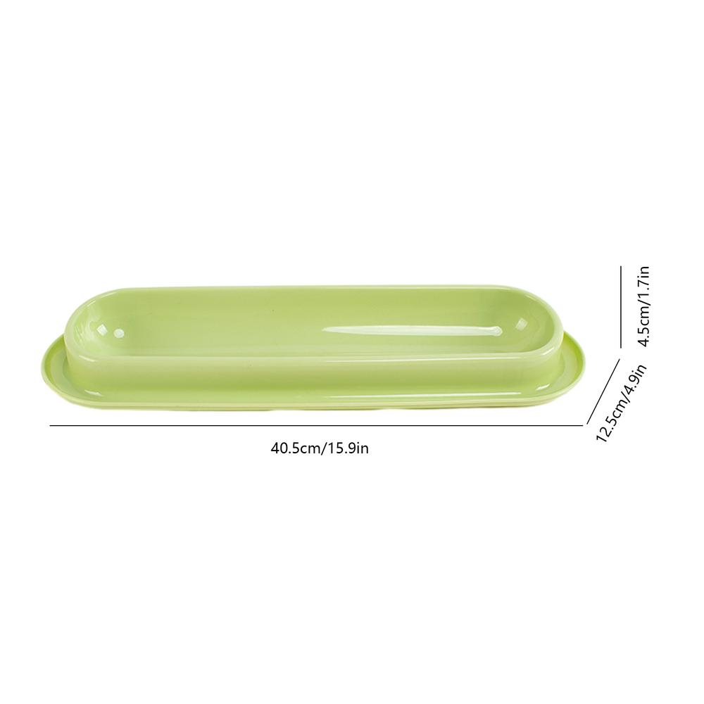 Cat Dog Food Water Bowls 15 Degree Tilted Single Dish Long Pet Feeding Bowl for Kitten Puppy Safe Plastic Material Easy To Clean