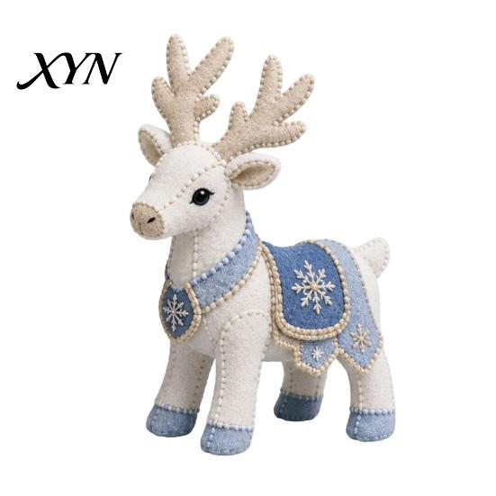 Bildschirmfreie Aktivität für Kinder Arktische Tiere DIY Patchwork-Set Anfänger, Winterwächter Tier-Nähset, 3D Anfänger Kuscheltier Mythisches Wesen