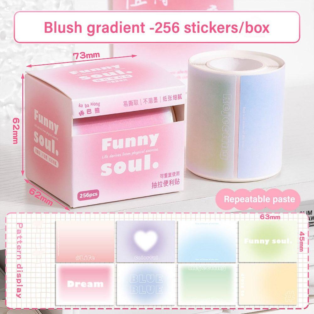 256 PCS/Set DIY Memo Pad Pull-out Design Labels Stickers Sticky Note  School Office Supplies