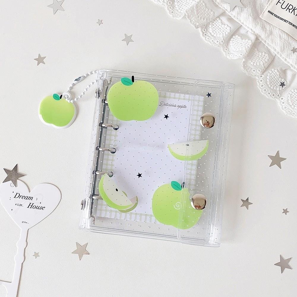 Fruit Print Binder Journal Clear Loose Leaf Planner Kawaii M5 Binder Notebook  Stationery Gift