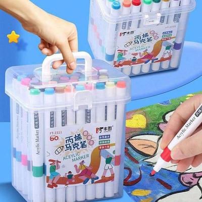 36/48/60 Barevný Fix na Kreslení Voděodolný Jednostranný Akrylový Fix Umění Malování Graffiti Akvarelový Fix Korejské Školní Potřeby