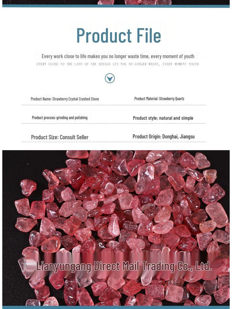 Natural Red Strawberry Crystal Crushed Stone Aromatherapy and Home Décor for Kids Treasure Hunting