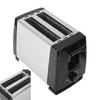 650-850W 2-Scheiben-Brottoaster 6 Gänge Frühstückskochmaschine Schwarz