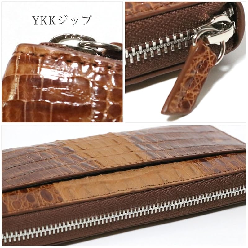 [Berkut] brown crocodile long wallet men's ladies genuine crocodile long wallet genuine leather Genuine leather leather crocodile crocodile leather