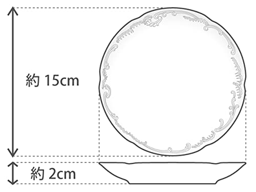 Okura Art Pottery Blue Rose (8211) Set of 5 15cm Individual Plates, Made In Japan, 54HV/8211